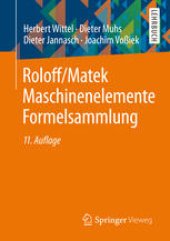 book Roloff/Matek Maschinenelemente Formelsammlung