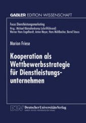 book Kooperation als Wettbewerbsstrategie für Dienstleistungsunternehmen