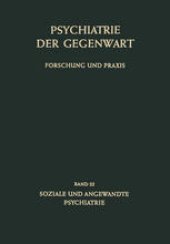 book Soziale und angewandte Psychiatrie