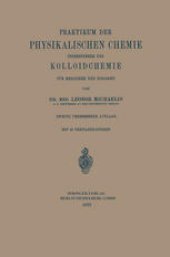 book Praktikum der Physikalischen Chemie: Insbesondere der Kolloidchemie fur Mediziner und Biologen