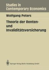 book Theorie der Renten- und Invaliditatsversicherung