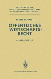 book Offentliches Wirtschaftsrecht: Allgemeiner Teil