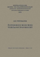 book Österreichisches Verfassungsrecht