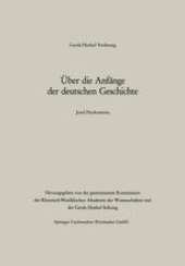 book Über die Anfänge der deutschen Geschichte