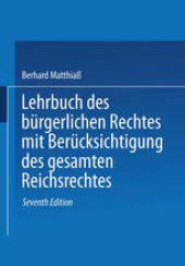 book Lehrbuch des Burgerlichen Rechtes: Mit Berucksichtigung des gesamten Reichsrechtes