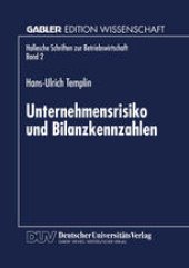 book Unternehmensrisiko und Bilanzkennzahlen