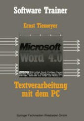 book Textverarbeitung mit Microsoft Word 4.0 auf dem PC