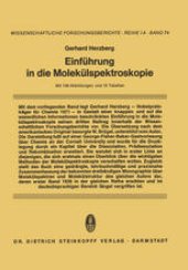 book Einfuhrung in die Molekulspektroskopie: Die Spektren und Strukturen von Einfachen Freien Radikalen