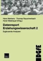 book Datenreport Erziehungswissenschaft 2: Erganzende Analysen