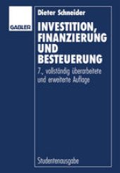 book Investition, Finanzierung und Besteuerung