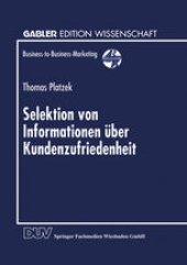 book Selektion von Informationen uber Kundenzufriedenheit