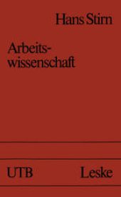 book Arbeitswissenschaft: Grundlagen — Abgrenzungen — Probleme