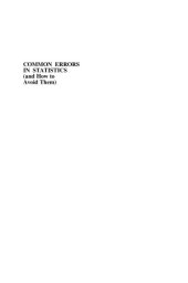 book Common Errors in Statistics (and How to Avoid Them), Third Edition