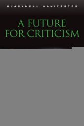 book A Future for Criticism