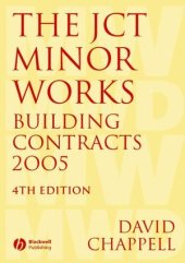 book The JCT Minor Works Building Contracts 2005, Fourth Edition