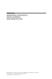 book Managing Research, Development, and Innovation: Managing the Unmanageable, Third Edition