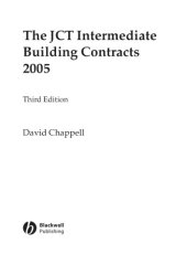 book The JCT Intermediate Building Contracts 2005, Third Edition