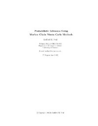 cover of the book Probabilistic Inference Using Markov Chain Monte Carlo Methods