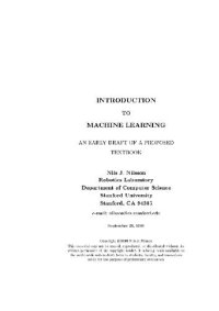 cover of the book Introduction to machine learning