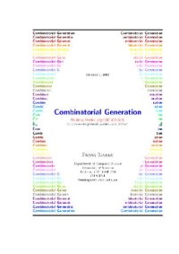 cover of the book Combinatorial generation