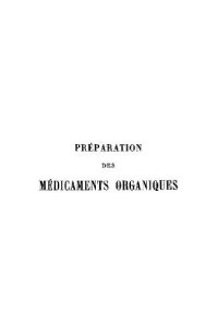 cover of the book Preparation des medicaments organiques