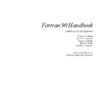 cover of the book Fortran 90 Handbook, complete ANSI-ISO reference