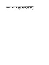 cover of the book Semiconductor optoelectronics - physics and technology