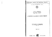 cover of the book A Survey of Algebraic Coding Theory: Lectures Held at the Department of Automation and Information, July 1970 