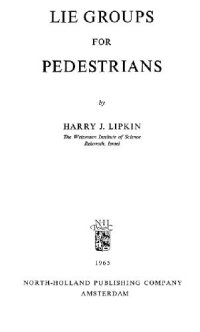 cover of the book Lie groups for pedestrians 