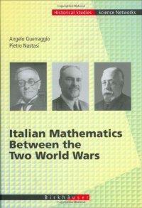 cover of the book Italian mathematics between the two world wars