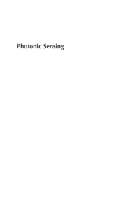 cover of the book Photonic Sensing: Principles and Applications for Safety and Security Monitoring