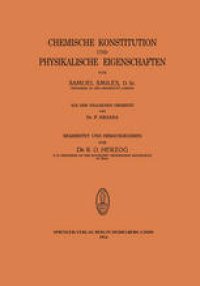 cover of the book Chemische Konstitution und Physikalische Eigenschaften