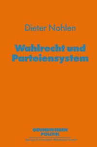 cover of the book Wahlrecht und Parteiensystem