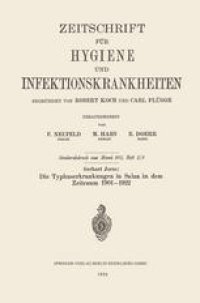 cover of the book Die Typhuserkrankungen in Salza in dem Zeitraum 1901–1922