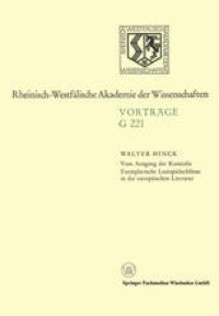 cover of the book Vom Ausgang der Komödie Exemplarische Lustspielschlüsse in der europäischen Literatur: 220. Sitzung am 16. März 1977 in Düsseldorf