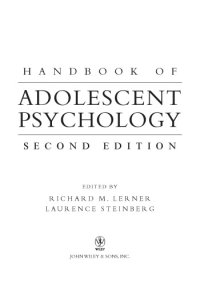 cover of the book Handbook of Adolescent Psychology, Second Edition