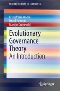 cover of the book Evolutionary Governance Theory: An Introduction