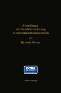 cover of the book Grundlagen der Betriebsrechnung in Maschinenbauanstalten