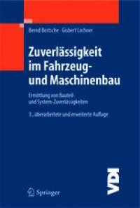 cover of the book Zuverlässigkeit im Fahrzeug- und Maschinenbau: Ermittlung von Bauteil- und System-Zuverlässigkeiten