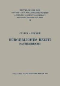 cover of the book Bürgerliches Recht Sachenrecht