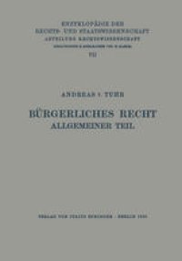 cover of the book Bürgerliches Recht Allgemeiner Teil