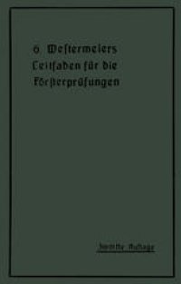 cover of the book Westermeiers Leitfaden für die Försterprüfungen