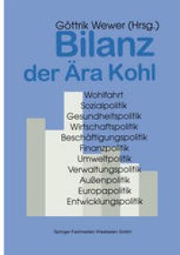 cover of the book Bilanz der Ära Kohl: Christlich-liberale Politik in Deutschland 1982–1998