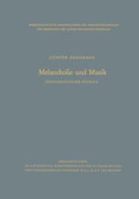 cover of the book Melancholie und Musik: Ikonographische Studien