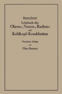 cover of the book Lehrbuch der Ohren-, Nasen-, Rachen- und Kehlkopf-Krankheiten