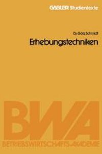 cover of the book Erhebungstechniken