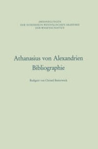 cover of the book Athanasius von Alexandrien: Bibliographie