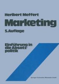 cover of the book Marketing: Einführung in die Absatzpolitik