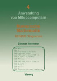 cover of the book Numerische Mathematik — 40 BASIC-Programme