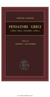 cover of the book Pensatori greci. Vol. IV: Aristotele e i suoi successori